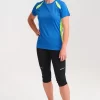 Camiseta Manga Corta Wave Azul El Ctrico Mujer P