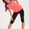 Camiseta Running Manga Corta Mujer Limit Coral Fl Or Gris P