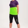 Camiseta Manga Corta Ikon Mujer Violeta Indigo Con Verde Ne N P