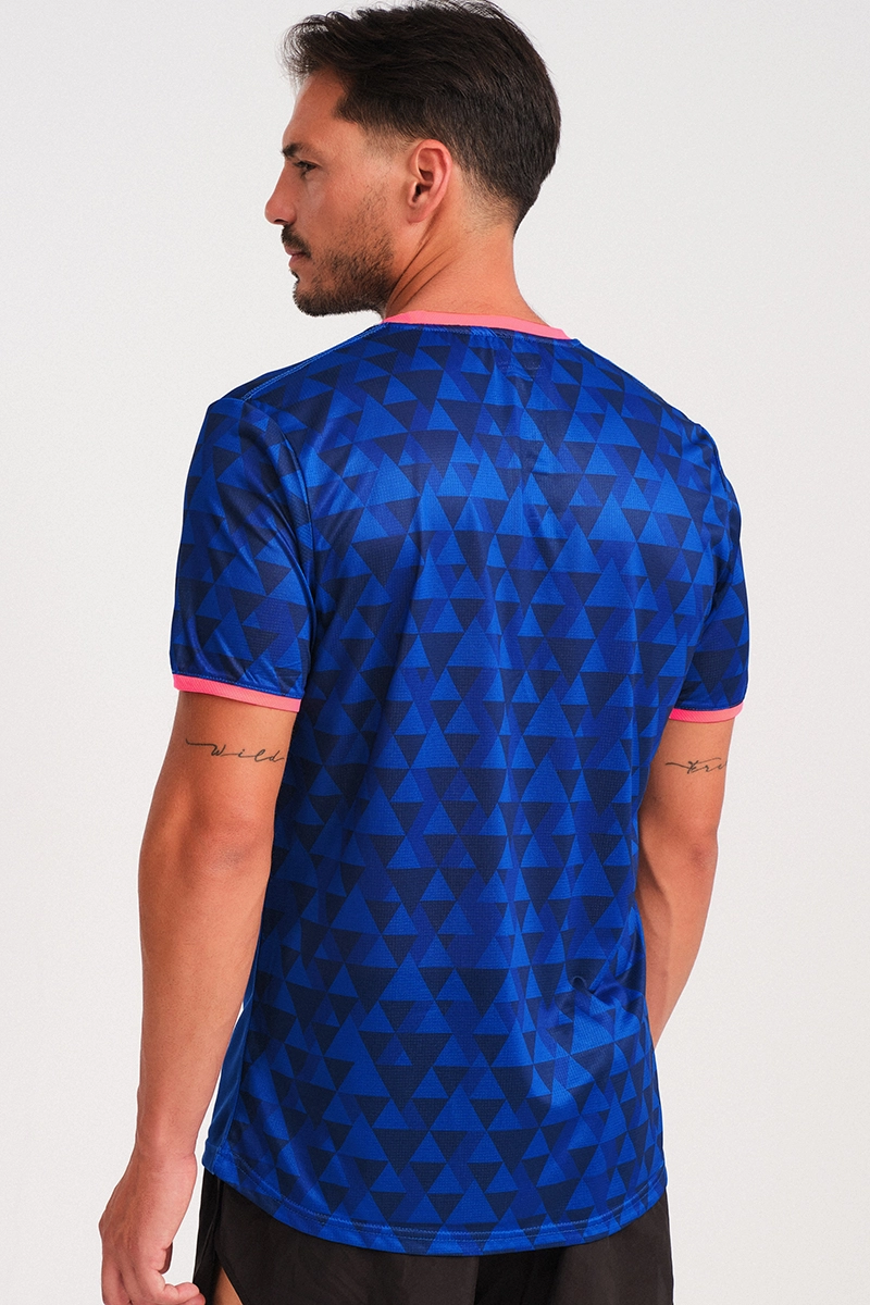 Camiseta Manga Corta Sky Azul Rush Neon Red E
