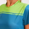 Camiseta Manga Corta Grady Verde Lima Azul Indigo Mujer D