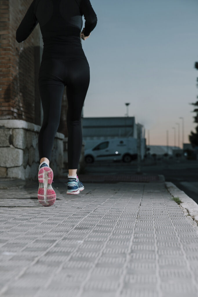 Crop Woman Running Street